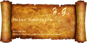 Heisz Gabriella névjegykártya
